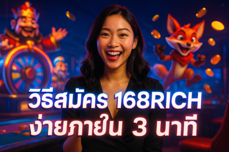 วิธีสมัคร 168RICH ง่ายภายใน 3 นาที